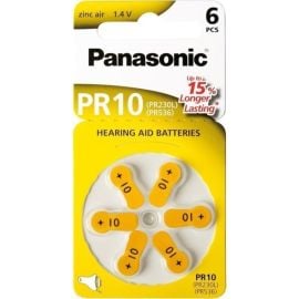 თუთია-ჰაერის ელემენტი სასმენი აპარატებისთვის Panasonic PR10 1.4V 6ც.