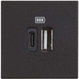 Socket Bticino bt-RG4287C2 USB A C black