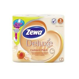 Туалетная бумага Zewa Deluxe 4шт персик