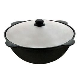 Cast iron cauldron with aluminum cover Davr Metall 6 l