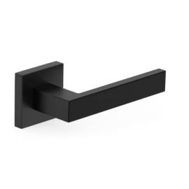 Door handle rossete Metal-Bud Nowy Qubik K VQKC with protective lid SZKCY black
