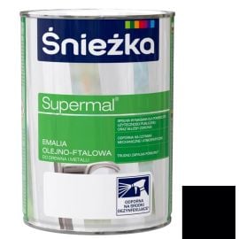 Enamel oil-phthalic Sniezka Supermal 800 ml matt black