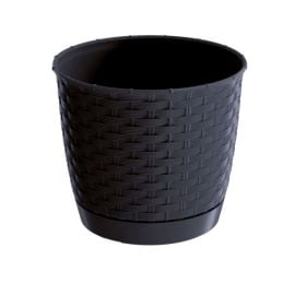 Pot plastic Ratolla DRLO S433 black 30 cm