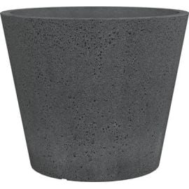 Plastic pot Scheurich STONY BLACK 49/238 C-CONE 49