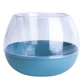 Горшок пластиковый Aleana Sfera d14 прозрачный голубой