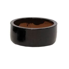 Pot ceramic Mega Collections Glazed Bowl Shiny 31x15cm 10l black