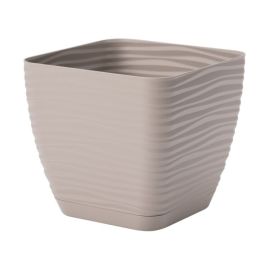 Flower pot with stand Form-Plastic Sahara petit 19 taupe