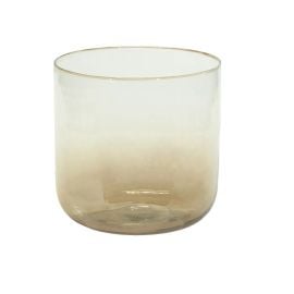 Glass pot Mega Collections Gloss Cauldron Smoke 20x20cm