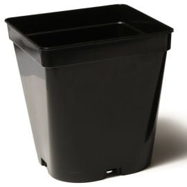 Plastic pot 6x5,5 (black) with drainage system