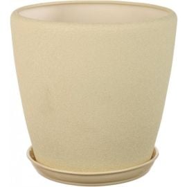 Ceramic flower pot Oriana Gracia №3 silk beige 14.5x16 cm 2.5 l