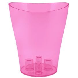 Transparent plastic pot for orchids Aleana Nika 16x19 pink