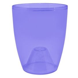 Прозрачный пластиковый горшок Aleana Орхидея 12x14 фиолетовый
