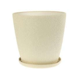 Ceramic flower pot Oriana Gracia №1 silk beige 24.5x25.2 cm 10 l