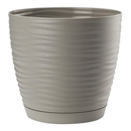 Plastic flower pot with a stand FORM PLASTIC Sahara petit 3040-055 Ø19 light grey