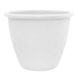 Plastic flower pot with a stand Aleana Verona 13x10 white