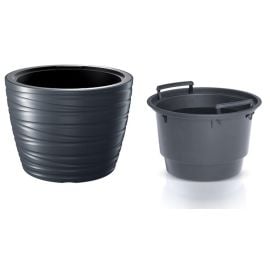 Plastic flower pot DLMZ400 S433 black