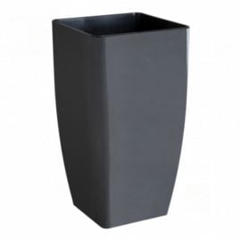 Pot plastic Aleana Kvadro 27x27x51cm granite