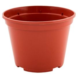 Plastic pot 10x7,5 (terracotta) with drainage system