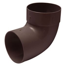 Отвод трубы одномуфтовый RainWay 100 мм 67° коричневый