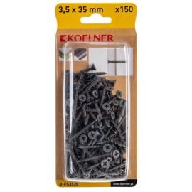 Screw Koelner 3.5 35 mm on steel Koelner 150 pieces B-FS3535 shiny