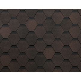 Roof shingle bituminous flexible Technonicol Optima Sonata brown 3 m²