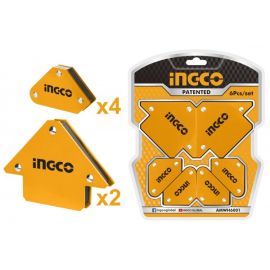 Набор магнитных держателей для сварки Ingco AMWH6001 6 шт