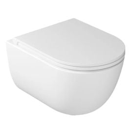 Wall mounted toilet bowl with lid GALASSIA Dream new white 52x36 cm