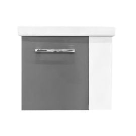 Hanging cabinet with washbasin Denko Step 50 white/anthracite gray