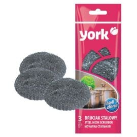 Steel sponge for dishes York 0341 3 pc