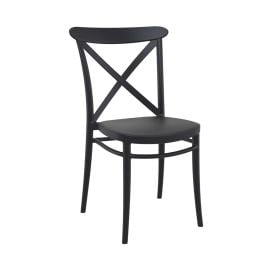 Chair black Cross 87x51x44 cm
