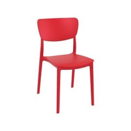 Armchair plastic red Monna 82x45 cm