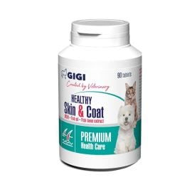 საკვები დანამატი ძაღლების და კატებისთვის ჯანსაღი კანის და ბეწვისთვის GIGI 90ტაბლეტი