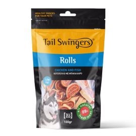 Treat for dogs Tailswingers 100gr chicken and fish