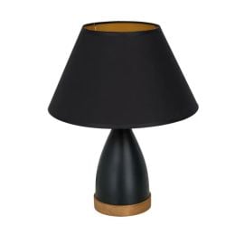 Table lamp Luminex 1 E27 15W black wood gold 3725