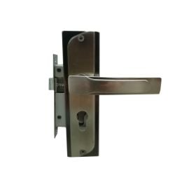 Set handle and lock BT Group T690 T01 50 mm. silver