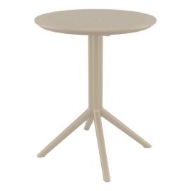 მაგიდა რუხი-ყავისფერი Sky Pearl 74x60 სმ