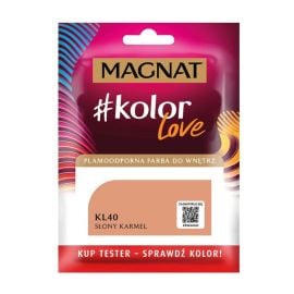 Interior paint test Magnat Kolor Love 25 ml KL40 salted caramel
