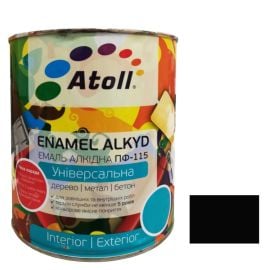 Enamel alkyd Universal ATOLL black 0.8 Kg