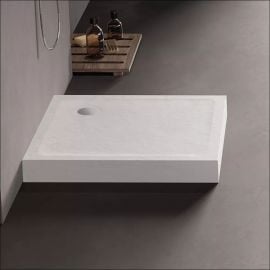 Shower tray New Trendy Stone White B-0521 90X90X11.5cm square + S-0041