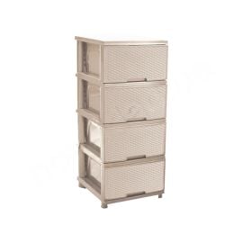 Chest of 4 drawers Aleana "Rotang" beige