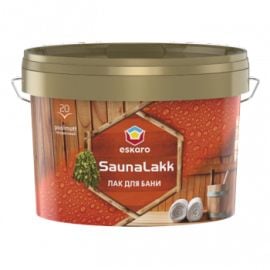 Полуматовый водоразбавимый лак для бани Eskaro SaunaLakk 2.4 л