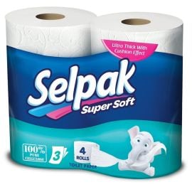 ტუალეტის ქაღალდი Selpak  4 ც