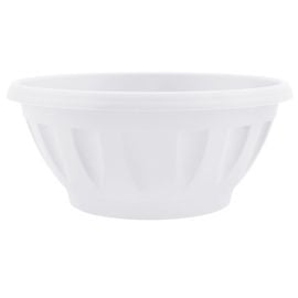 Plastic flower pot with a stand Aleana Janna 28x13 white