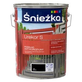 Грунт антикоррозионный для металла Sniezka Urekor S черный 5 л