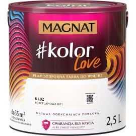 საღებავი ინტერიერის Magnat Kolor Love 2.5 ლ KL02 ფაიფური თეთრი