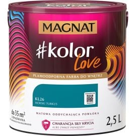 Краска интерьерная Magnat Kolor Love 2.5 л KL26 морская бирюза