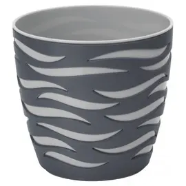 პლასტმასის ქოთანი ყვავილებისთვის FORM PLASTIC Sahara Duo 4400-014+040W Ø14 ანტრაციტი + ნაცრისფერი ჩა