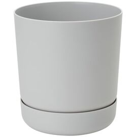 პლასტმასის ქოთანი ყვავილებისთვის FORM PLASTIC Satina with saucer 4250-040 Ø15 პლატინისფერი
