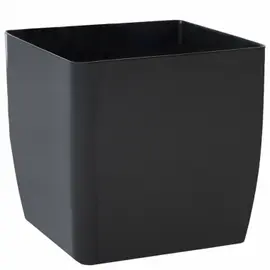 Flowerpot plastic Aleana Kvadro short 22x22x21cm. granite