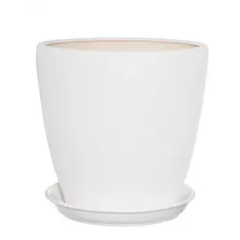 Flower Pot Ceramic Gracia N2 White Silk